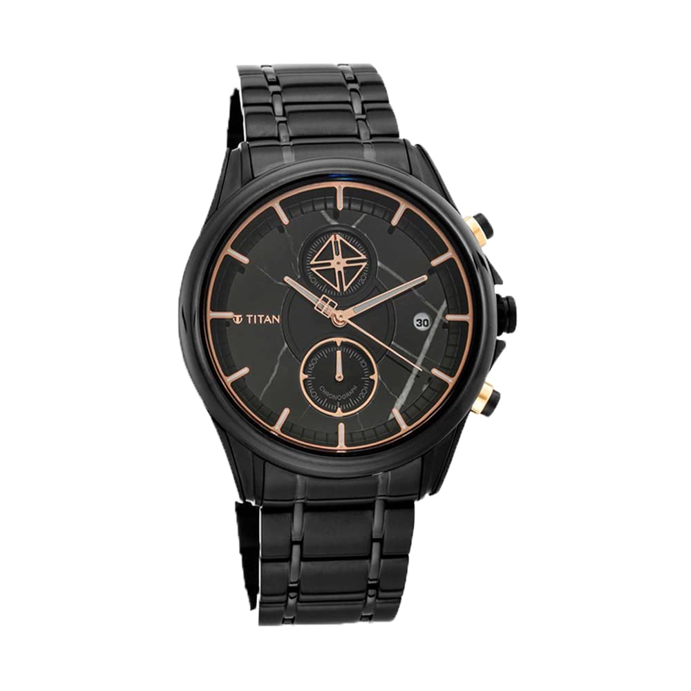 Titan Regalia Grandmaster Brown Dial Chronograph Stainless Steel Strap Watch for Men-NS1847KM01 (B08N65B32T) Amazon Price History, Amazon Price Tracker