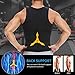 SHAPERIN Men Neoprene Sauna Zipper Waist Trainer Vest Tank Top Trimmer Body Shaper with Two Belt XL