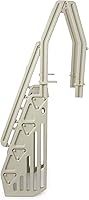Vista 6 de Vinyl Works Sistema de entrada de escalera ajustable de lujo de 24 pulgadas de ancho para piscinas sobre el suelo con escalones antideslizantes