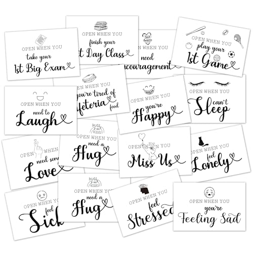 Set of 16 Open When Envelopes - Going Away to College, University Gifts, Leaving Home, Daughter Son Friend Gift College gift-A01