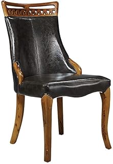 ZJN-JN Silla Silla de Comedor Silla 2 Muebles de Roble Silla de Comedor Muebles Silla Marco de Madera Maciza apropiados for Sillas de Comedor Sala de Estar Cocina (Color: Negro, Tamaño: 50cm x 50cm x