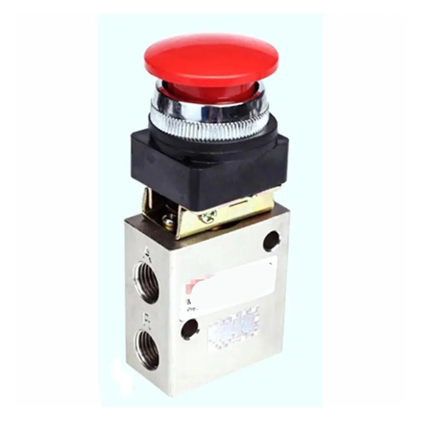 Pneumatisches mechanisches Ventil JM-06A G1/4" 2-Positionen 3-Wege roter Flachknopf