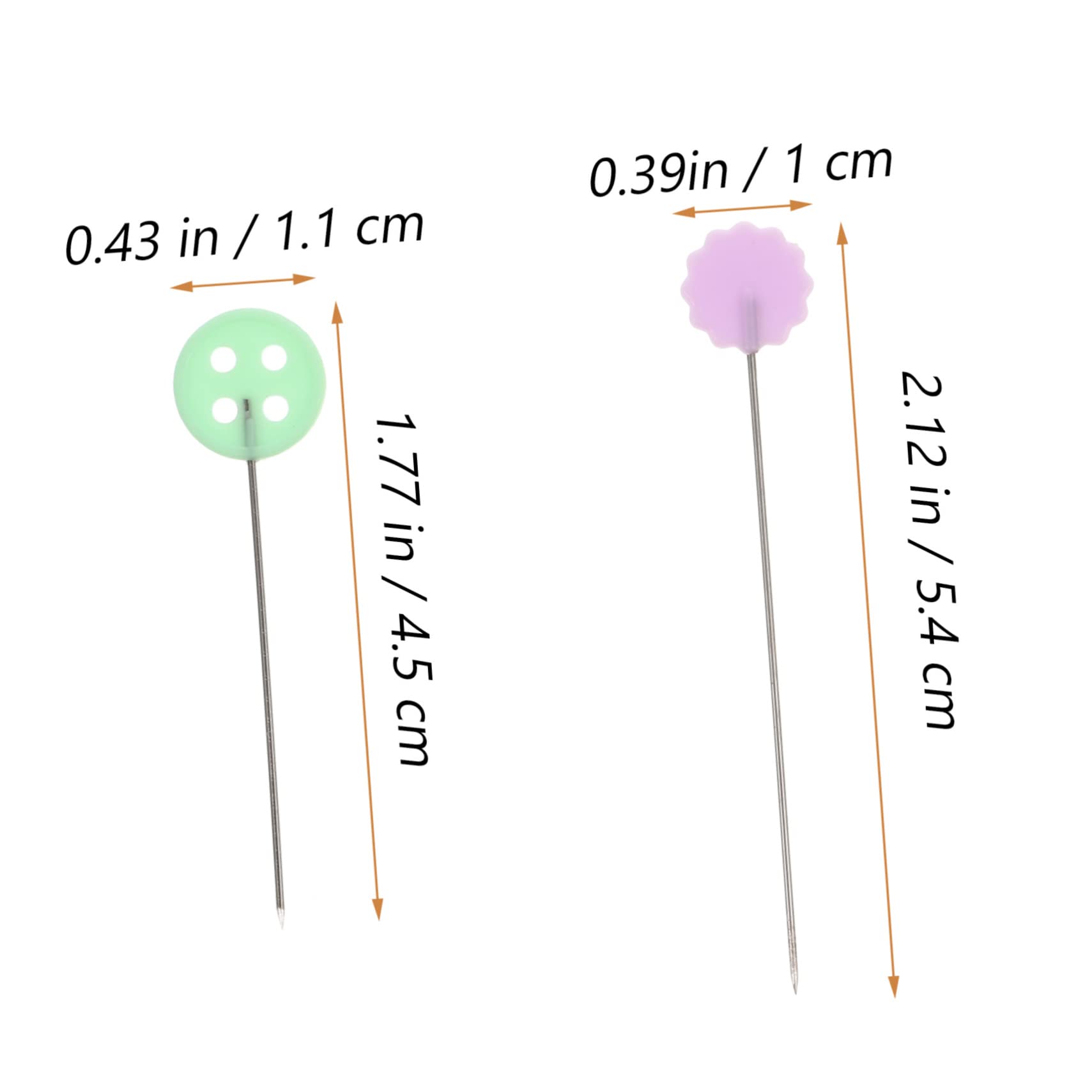 HOODANCOS Handmade Craft Pin Set 200pcs Flat Head Practical Buckle Pins for Sewing Iron Plastic Material