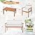 Devoko Patio Furniture 4 Piece Acacia Wood Outdoor Conversation Sofa Set with Table & Cushions Porch Chairs for Garden, Deck, Backyard, Natural