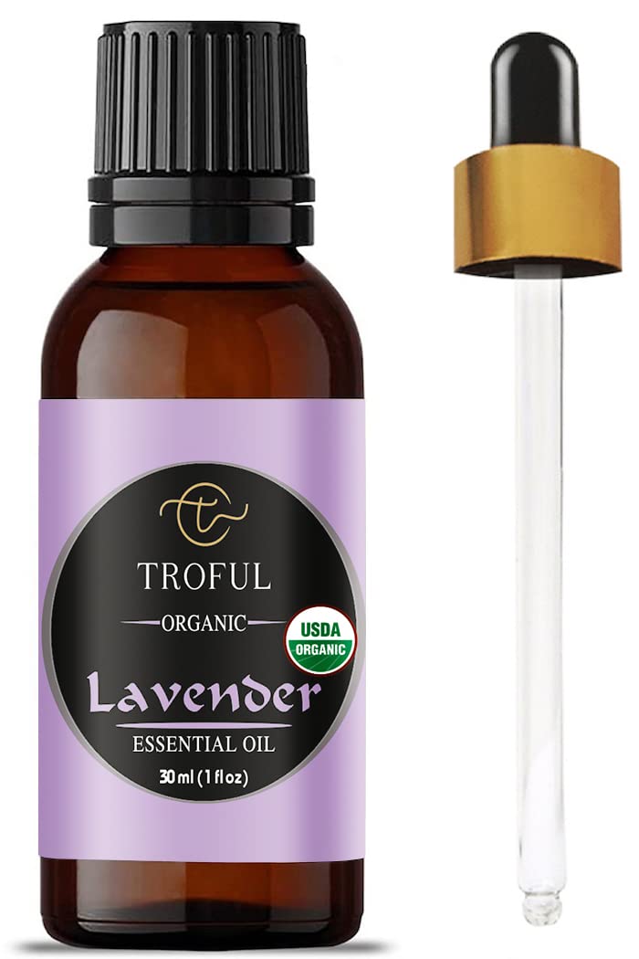 Organic Lavender Essential Oil -100% Pure Natural USDA Organic Essential Oil for Aromatherapy, Diffusers, DIY, Skin, Hair, Care - 30 ML