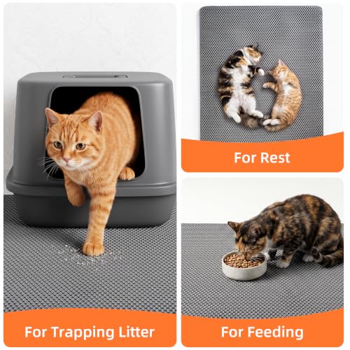 Image of 2Packs Cat Litter Mat 47 inchx36 inch, XL Litter Mat for Litter Box Mat