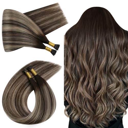 Ugeat I Tip Hair Extensions Balayage, Pre-bonded I Tip Hair