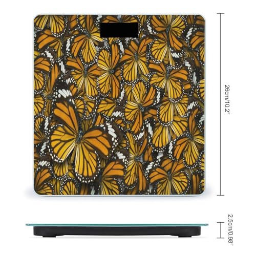 Báscula digital de baño con diseño estilo mariposas miniatura 2