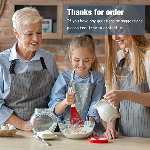 Image of OYV Silicone Rubber Whisk,Premium Whisks For Cooking Non Scratch,Stainless Steel & Silicone Wisk For Nonstick Cookware Pans, High Heat Resistant kitchen Whisks set of 3,Red