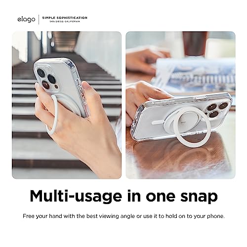 elago Magnetic Phone Ring Holder Compatible with MagSafe, 360 Rotating, Adjustable Flip Stand - Image 4