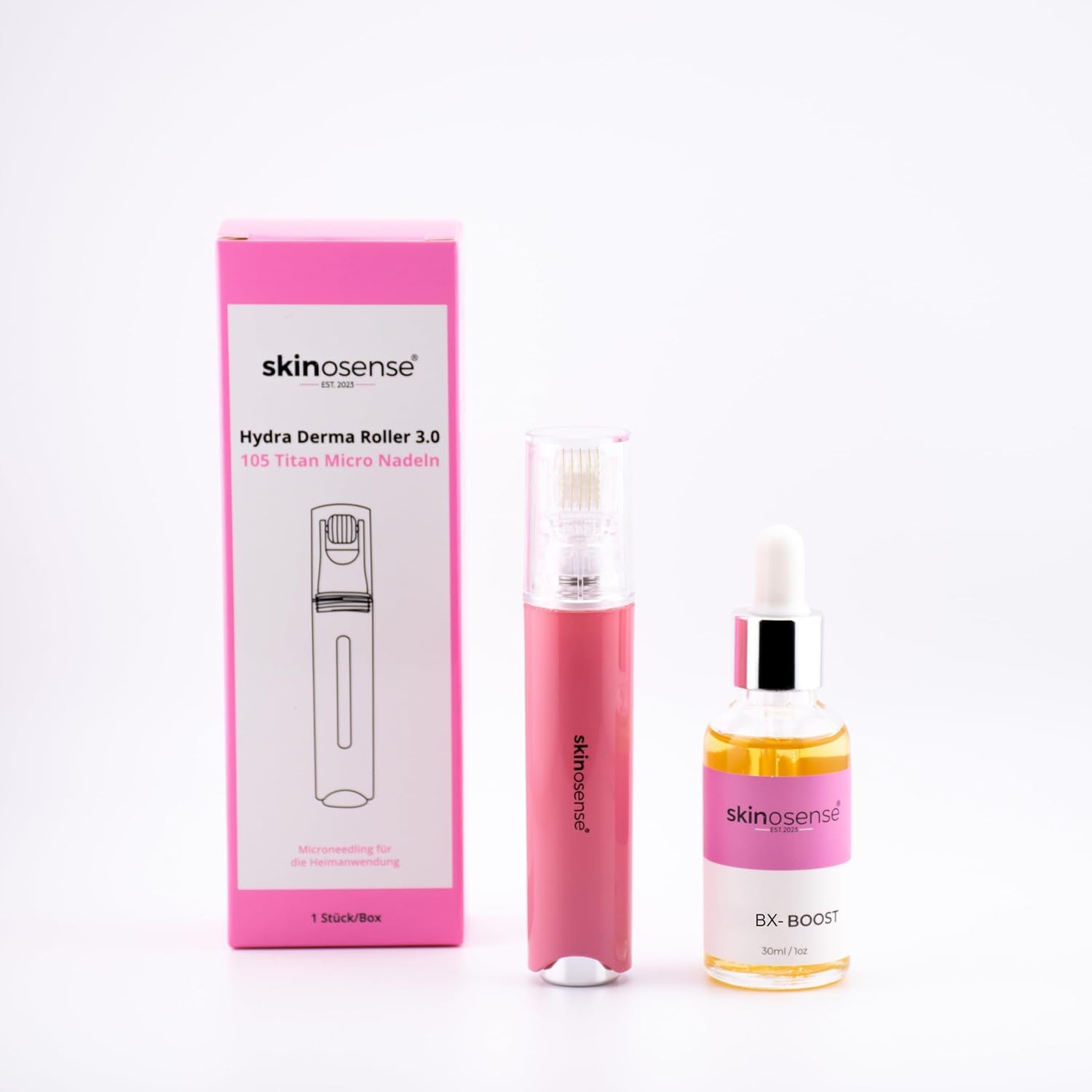 Skinosense® BX Booster Set – Dermaroller mit Anti-Aging Serum 30ml