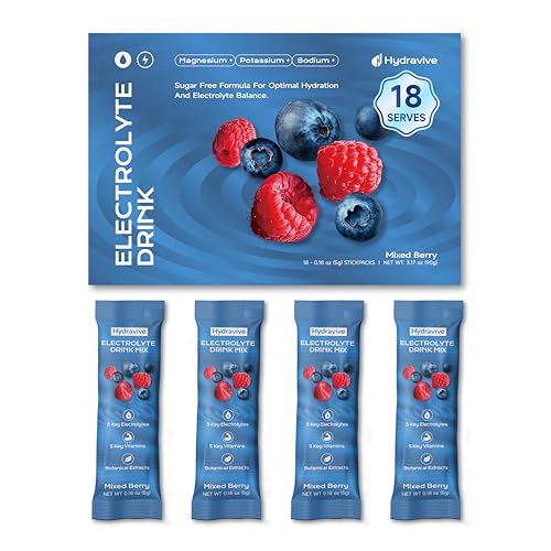Image of Daily Hydration Electrolyte Powder Sugar Free -Berry 18 Packs for Sport