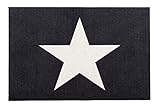 Gift Company - waschbare Fußmatte, Fußabtreter, Türmatte - Sterne, Stars - Schwarz/Weiß - 50 x 75 cm