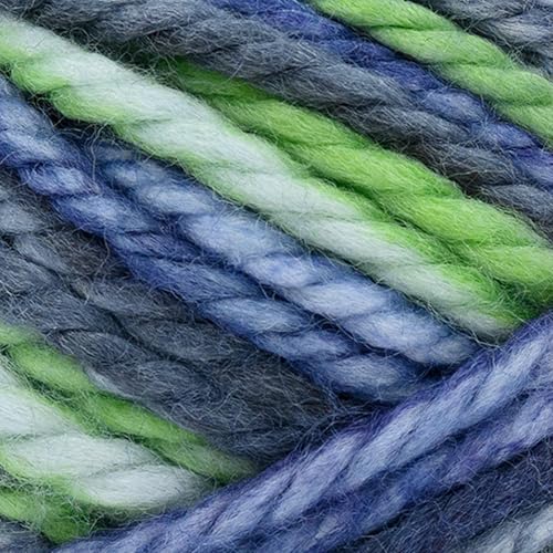 Image of Lion Brand Yarn, Re-Spun Thick & Quick Yarn, Riverside, Multicolor, 1 Pack