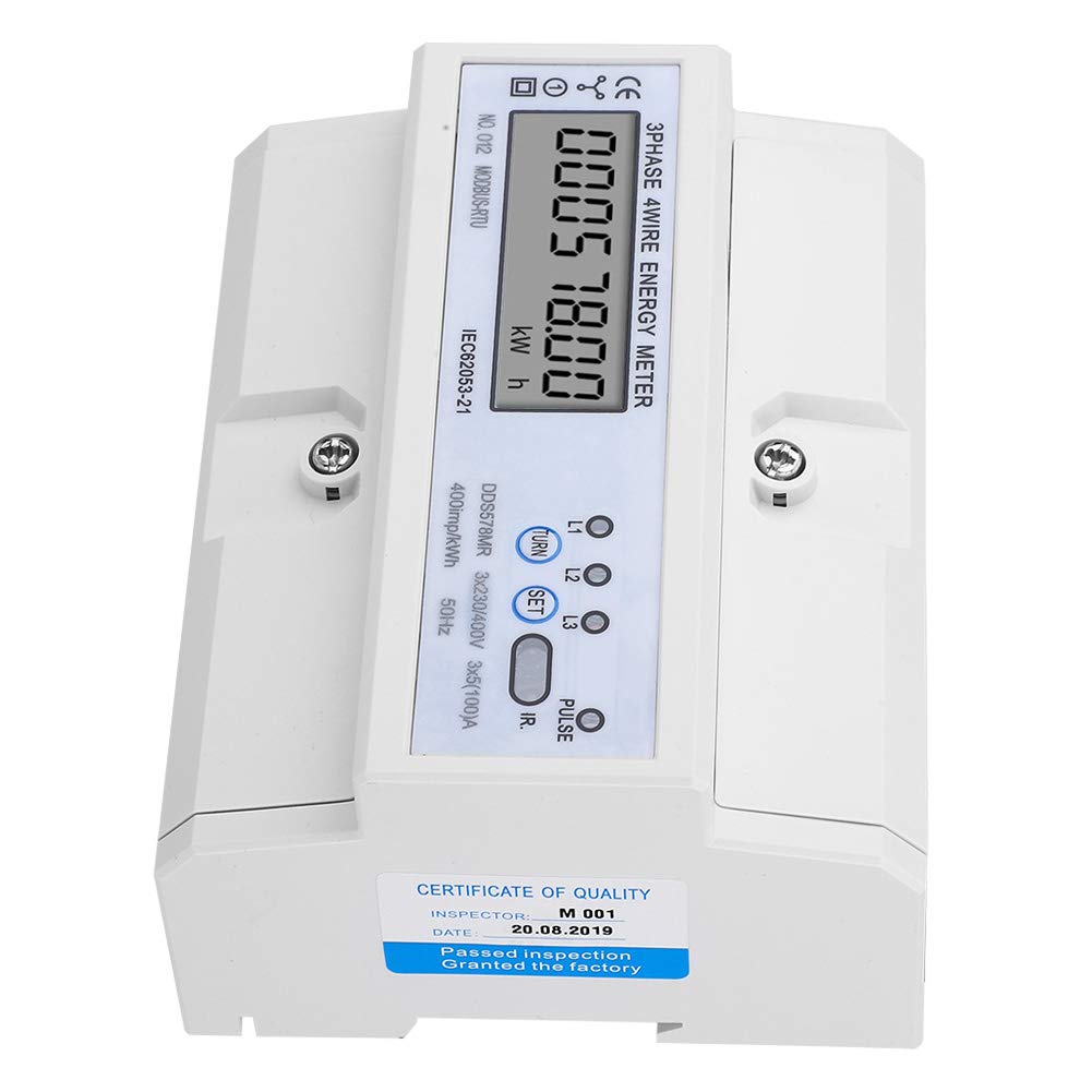 3 Faza 4 Miernik Energii, Monitor Energii Elektrycznej, Analizator z komunikacją, Wyświetlacz LCD dla Napięcia, Prądu, Częstotliwości, Współczynnika Mocy
