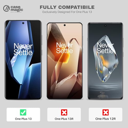 Image of Case-Magic Advanced HD+ UV Curved Tempered Glass for OnePlus 13 5G (6.82 Inch) Screen Protector, Edge to Edge, Ultra Clear, Scratch Resistant, Responsive Touch, Shatterproof, Bubble Free Installation Kit