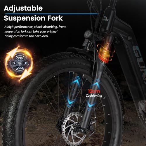 GUNAI-GN26-Step-Thru-City-Ebike26Zoll-Elektro-Hybrid-Fahrrad-mit-Bafang-Motor-und-48V-175AH-Samsung-Akku