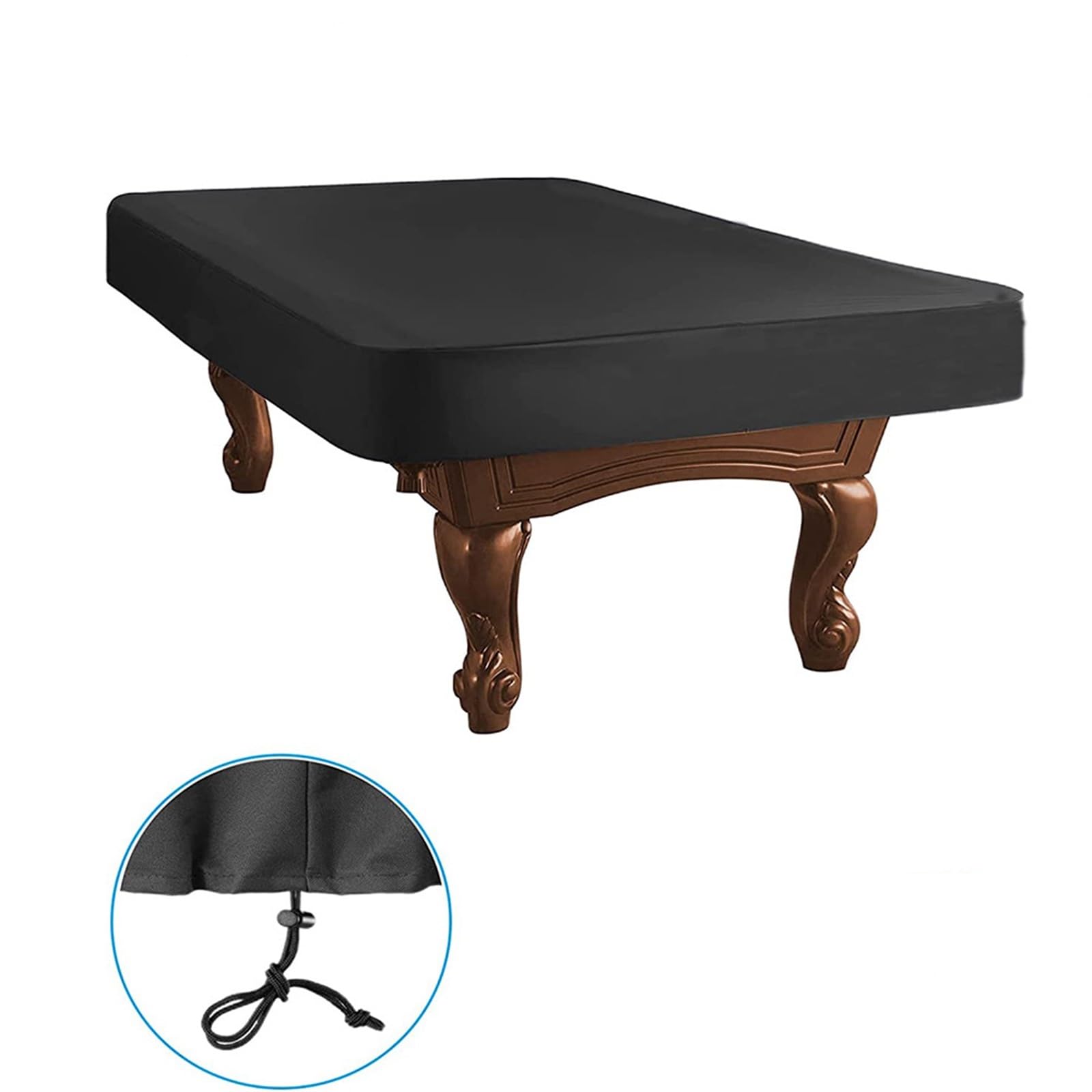 THE WHITE SHOP Billiard Pool Table Cover,Heavy Duty Oxford Cloth Billiard Table Covers, Waterproofing & Dustproofing Air Hockey Table Cover,Pool Table Cover 8 feet Waterproofing(Black)