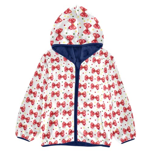 Bows Boys Fleece Coat,Children's Zip-Up Hoodie Jacket,Baby Warm Fashion Outerwear 3-10T,A113261
