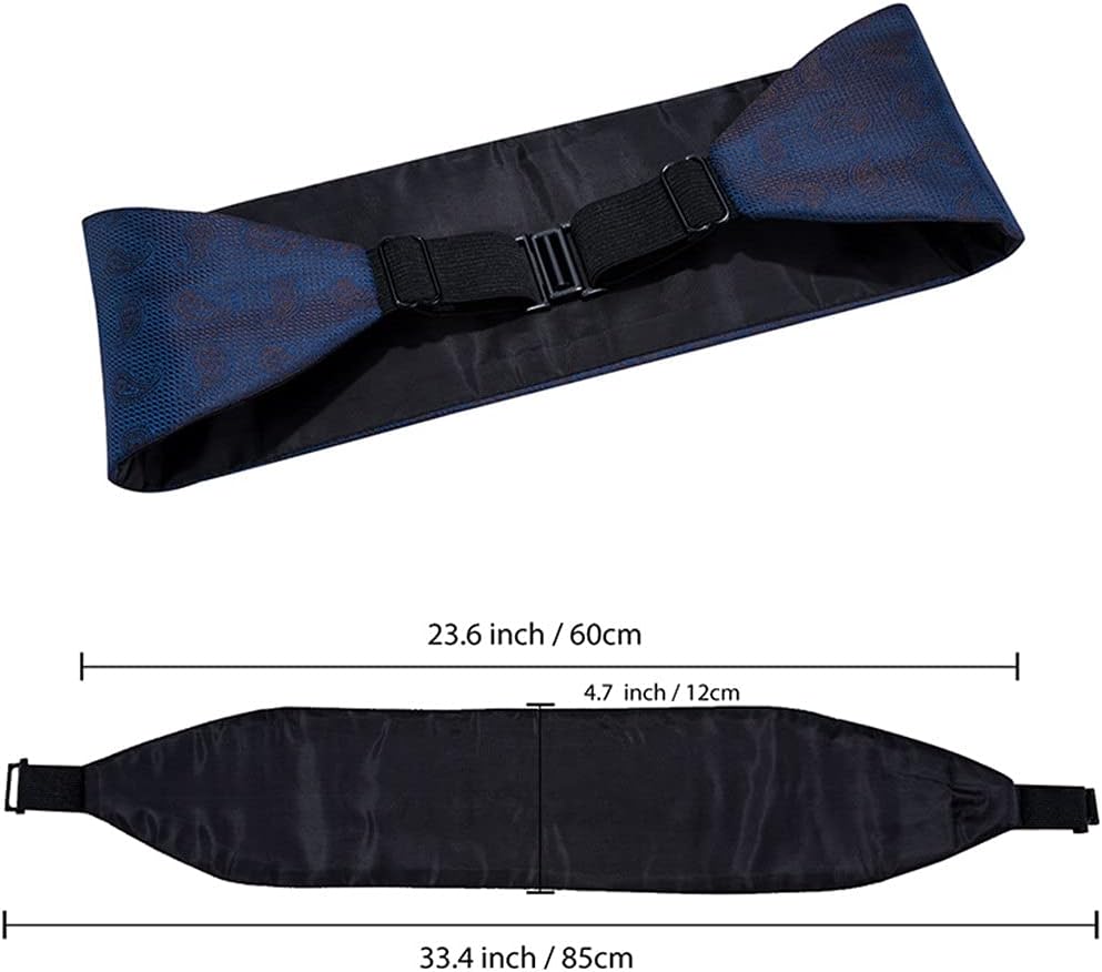 Silk Adult Men's Grey Cummerbunds Set Men Elastic Corset Wide Belt for Wedding Tuxedo Floral Cummerbund Bow tie Set