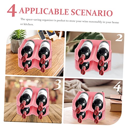 Soporte para botellas apilable de 4 piezas para refrigerador miniatura 6