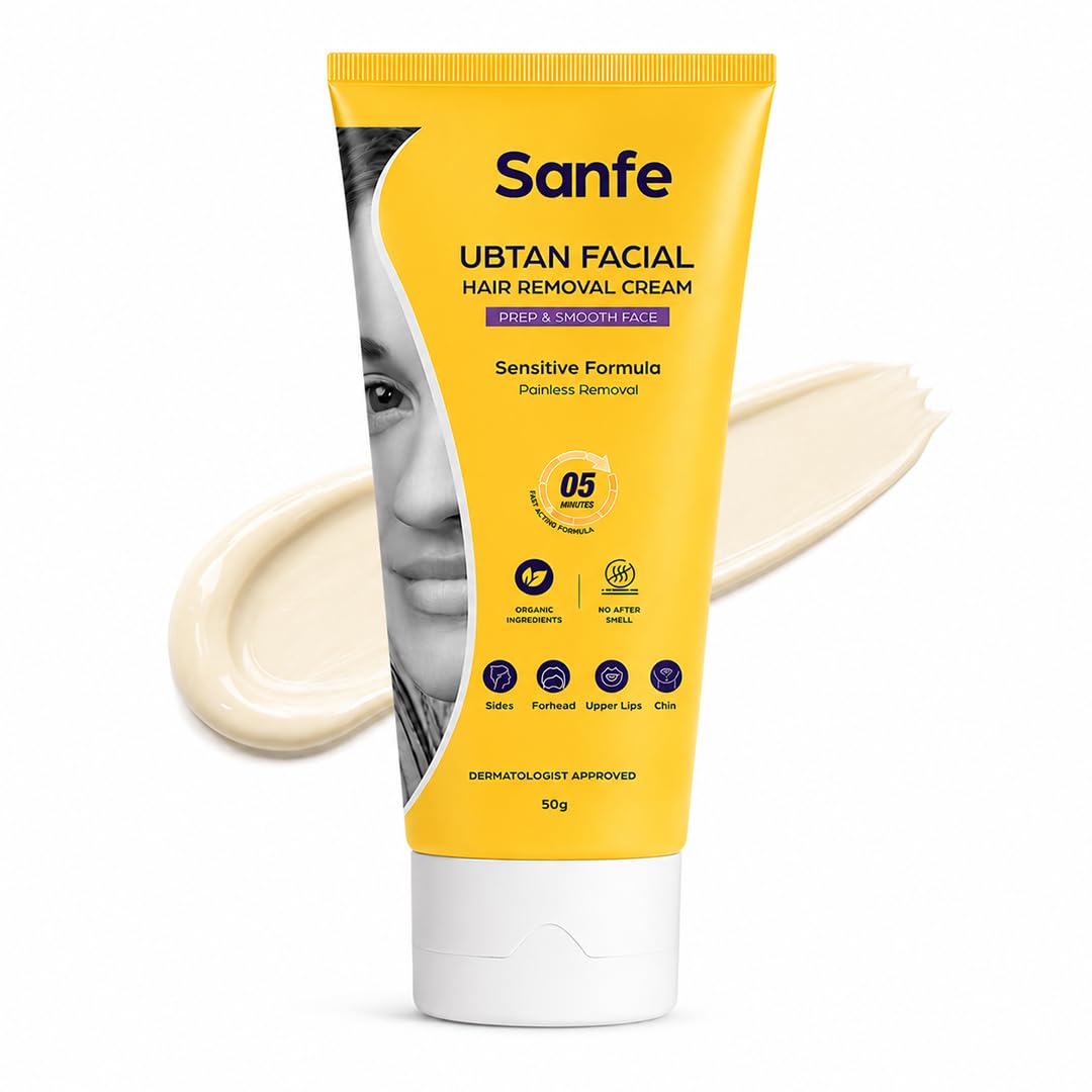 Sanfe ubtan facial hair removal cream | facial hair removal cream for women | safe for sensitive skin | gentle & soothing for delicate face areas | effective face hair removal for women.-image-32
