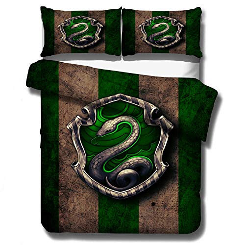 WFKLLL Parure De Lit Impression 3D Harry Potter à L?école des Sorciers en Microfibre Housse De Couette - Impression Numérique 3D (Style J,140 x 200 cm) Cover
