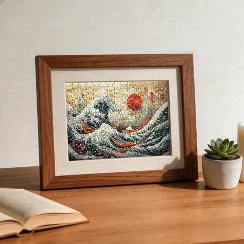 Mini rompecabezas para adultos de 150 piezas con ilustración retro japonesa, pequeño rompecabezas desafiante, 6x4 pulgadas, set de 3 miniatura 5