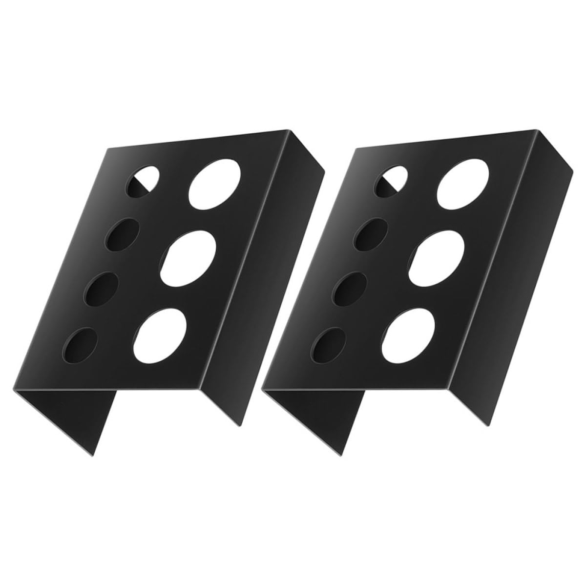 SEWACC 2pcs 7-hole Metal Tattoo Ink Cup Stand Black Pigment Holder Organizer with Ink Cap Holder for Tattoo
