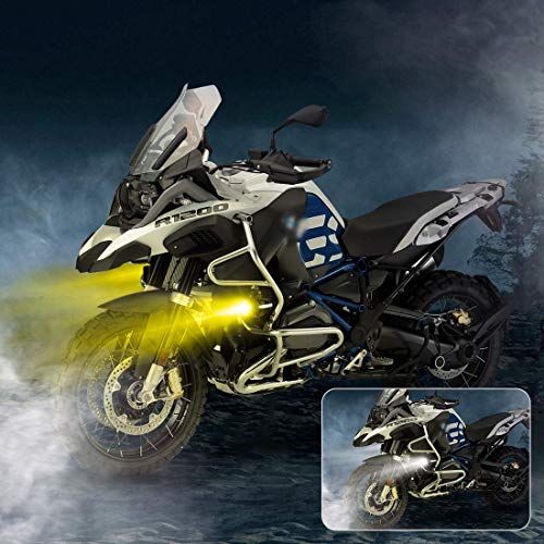 image for SUPAREE Motorcycle LED Auxiliary Lights Spot Driving Fog Light Turn Si