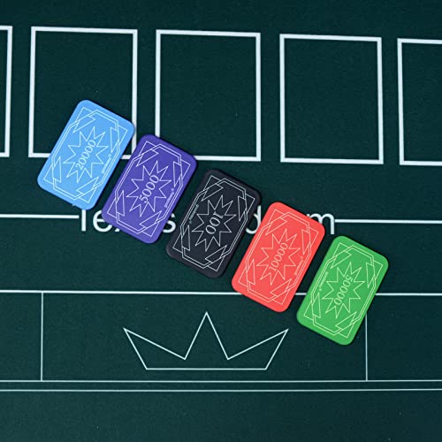 Ceramic Rectangular Poker Chips Plaques,37-Gram Ceramic Composites, Casino Game Card Party Chips Pack Of 10 Pcs ($100) #TOP1