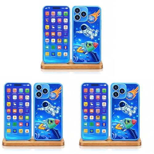 Image of Kids Phone - Rechargeable Toy for Kids with 24 Learning Modes | Talking Dummy Mobile for Boys & Girls Age 2-12 | Educational Mobile Phone Toy with, Music & Games Flash Card Phone (Pack of 3)