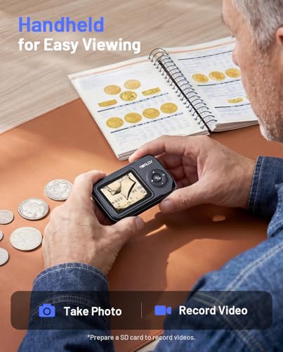Image of TOMLOV P50 Digital Microscope Handheld: Adjustable Focus Coin Microscope with 2.4 inch IPS Screen, Trichome Portable Magnifying Glass with Light, Jewelry Loupe for Adults, Windows /Mac Compatible