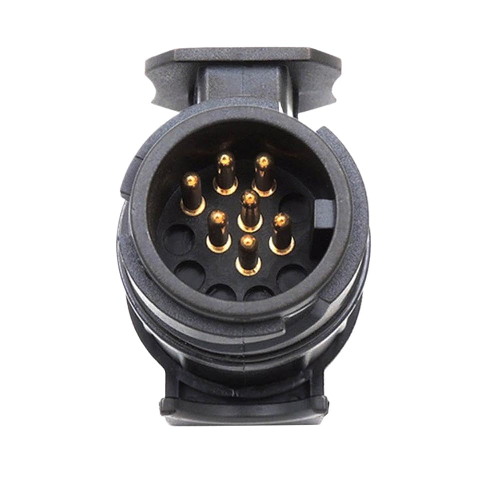 Wasserdichter 13- bis 7-poliger Stecker für Anhänger, Wohnwagen, Adapter, Buchse, kompatibel mit Anhängern nach europäischem Standard