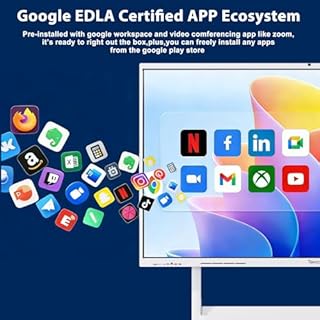Tancovili 55" AI Touchscreen Smart Board, 4K UHD All-in-One Google EDLA Certified Presentation Interactive Whiteboard for Office Classroom Home, Android 14 Touch Screen TV, 8GB+128GB