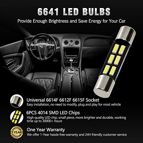 Bombillas LED 29MM 6614F Xenon Blanco Pack de 4 miniatura 4