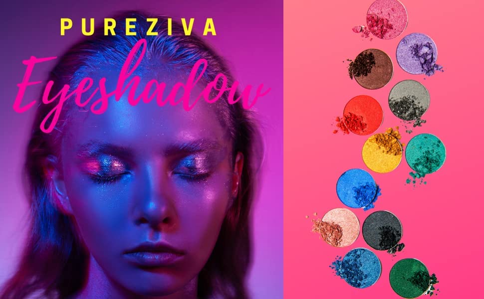 Miniatura 6 de Sombra de ojos vegana vegana con polvo metálico brillante y morado violeta, color borgoña, sin talco, parabenos ni crueldad