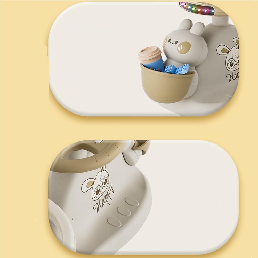 Cochecito balancín, Wiggle Car Música Luz Coches oscilantes Rueda con Destello silencioso Movimiento Giratorio for Conducir A Partir de 1 año Tarjeta oscilante(Gr�n,with Push Handle)