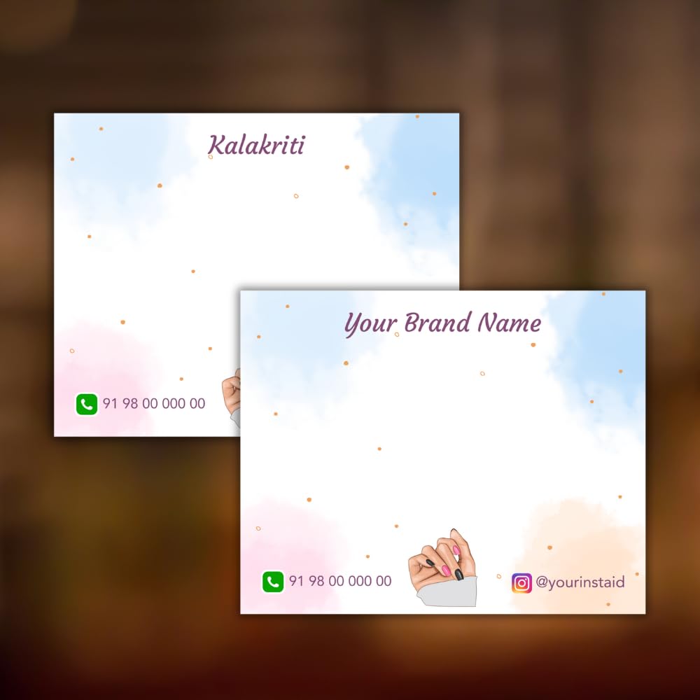 Yellow Nuts Press on Nails Display Cards Personalized Tags 80 Pcs Packaging Decorative For DIY Press-On Nail Kit Tags