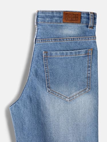Image of Urbano Juniors Boy's Loose Baggy Fit Washed Denim Jeans Stretchable