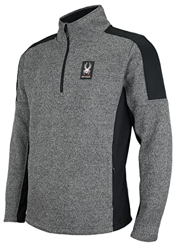 Spyder Outbound Quarter Zip Pullover Sweater, Charcoal Heather, Medium