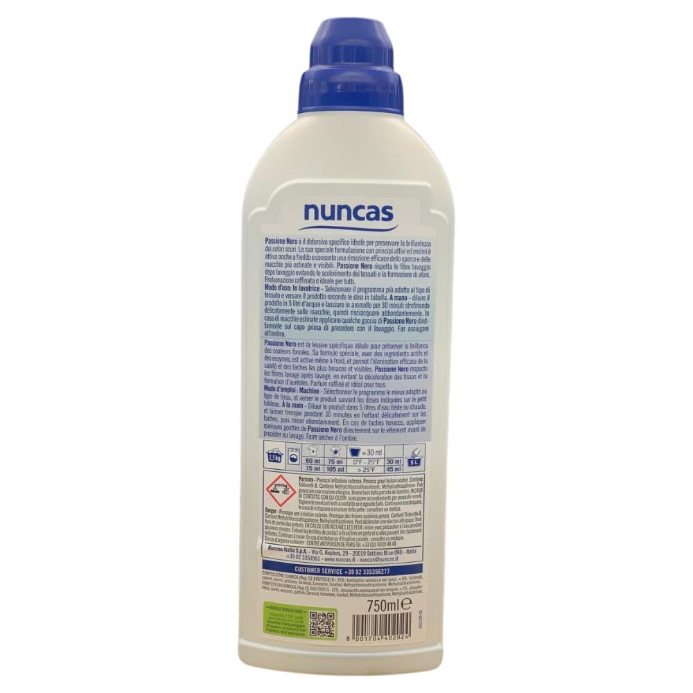 Detersivo per Capi Scuri, Elimina le Macchie, Previene lo Sbiadimento, Ravviva i Colori, 750ml (3 Unità)