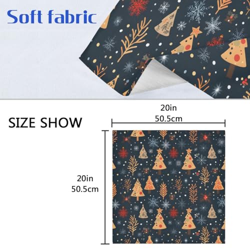Servilletas de tela navideñas multicolor pack 6 miniatura 6