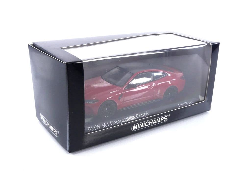 MINICHAMPS 1/43 BMW M4 2020 Rouge Voiture Miniature de Collection,  410020121, Red : : Jeux et Jouets