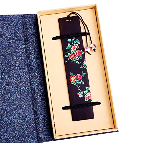 Toirxarn Set segnalibri in legno con fiori e uccelli dipinti, regali...