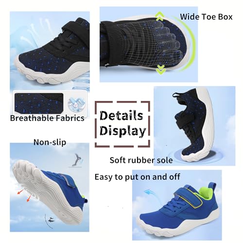 Toddler/Little/Big Kid Barefoot Shoes Boys Trail Running Shoes,Boys Girls Minimalist Athletic Hiking Sneakers,with Wide Toe Box & Zero Drop Sole3