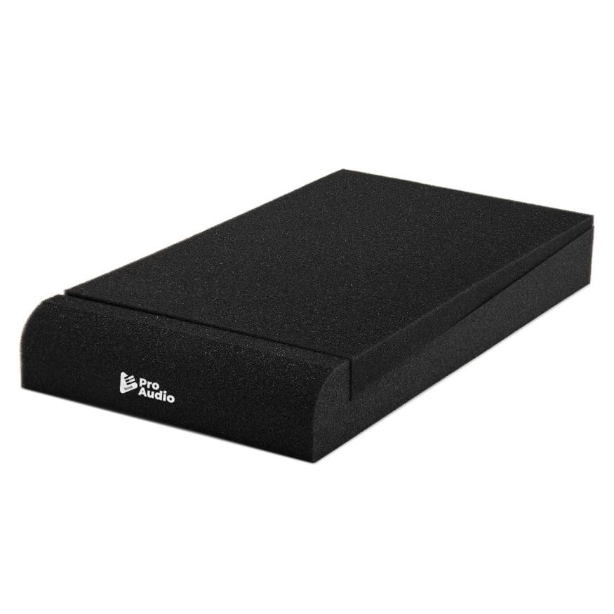 Focus Pro Audio Large Studio Monitor Isolation Pads for 8-Inch Speakers (Pair) - High-Density Acoustic Foam Panels for Sound Noise and Echo Reduction