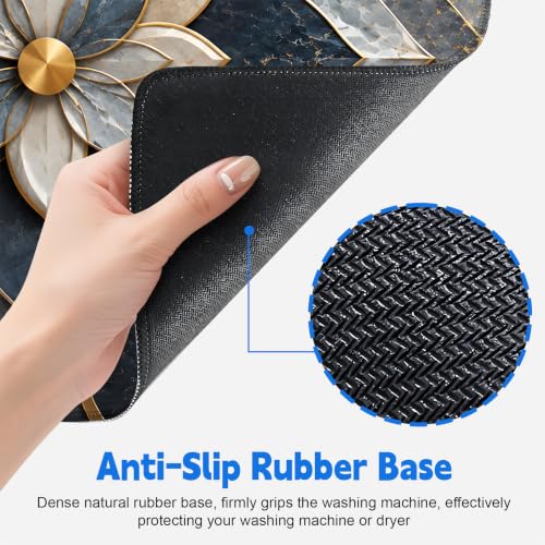 Image of Washer and Dryer Topper for Top,23.6 inch x 19.7 inch Washer Dryer Countertop Mat, Waterproof & Anti-Slip Dryer Top Protector Mat (Floral Geometry, 23.6x19.7inch)