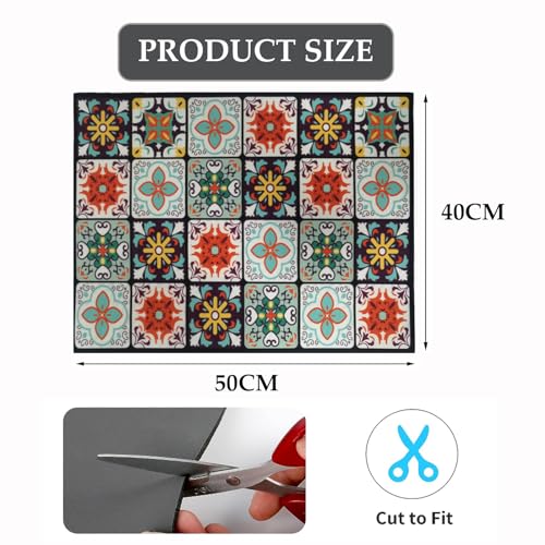 Image of ZVO Dish Drying Mat, Quick-Drying, Absorbent Underlay for Coffee Machine, Non-Slip Rubber Sole, Absorbent Drying Mat for Kitchen, Pets, Sink, 40 x 50 cm