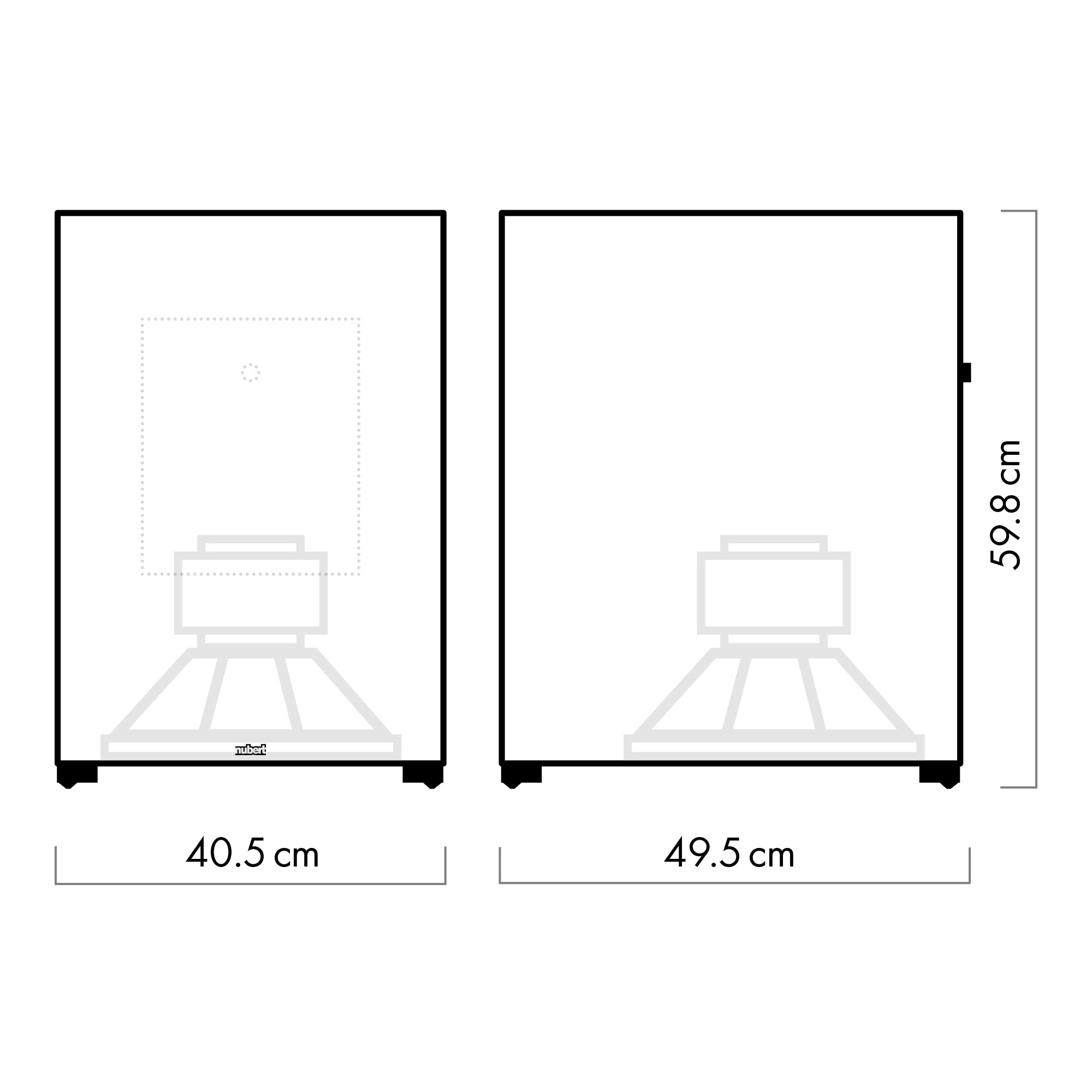 Nubert nuSub XW-1200 | Schwarzer Funk-Subwoofer | Appsteuerung mit Einmessung | High End Woofer für 5.1 Sets | Heimkino Aktivsubwoofer mit Downfire-Technik | LFE-Box mit 420 Watt | Bass unter 20 Hz